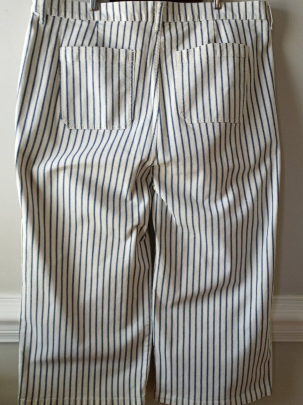 RE-IMAGINED By 'J.CREW' Wide Leg Pinstripe Pant Size 37 - Picture 9 of 9